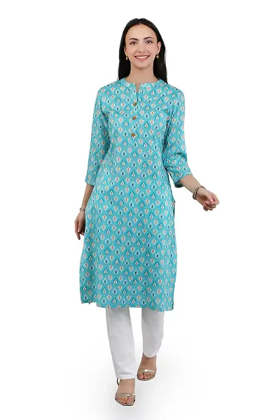 VAPPS Women's Kurti || Girl Comfortable Casual Formal Office wear Fashionable Stylish Long Kurti 3/4 Sleeve