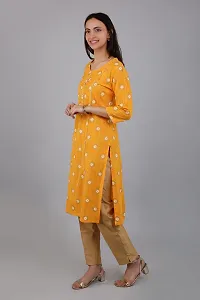 VAPPS Printed Cotton Kurti for Women  Girls Round Neck 3/4 th Sleeve Knee Length Kurta || Comfortable Casual Formal Office wear Fashionable Stylish Long Kurti 3/4 Sleeve-thumb4