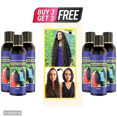 ADIVASI BHRINGRAJ FOR REGROWTH AND LONG HAIR Hair Oil  (50 ml BUY 3 GET 3 FREE-thumb0