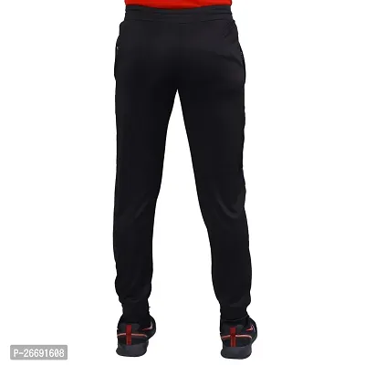 Men Stylish Solid Black Track Pants-thumb3