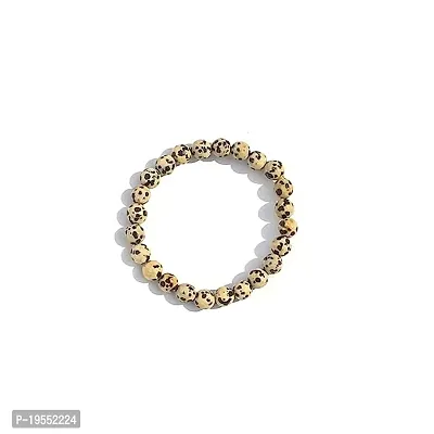 nbsp;Natural Dalmatian Jasper 8mm Beads Bracelet for Reiki, Balancing   Inner Strength