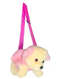 Cult Factory Baby Toys Bags Animal Dog Soft Toy Children Girls Cute New Latest Stylish Hand Held| Sling Bag for Girl, Boy, Baby Pink Colour Small Travel Backpack College Girls With Cross Body Adjustab-thumb1