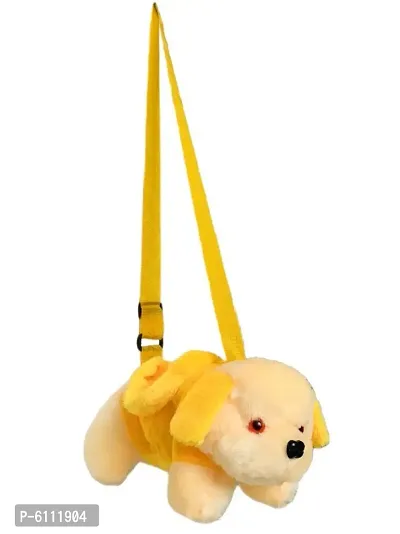 Cult Factory Soft Toy Bag Plush Teddy Doggy Cute Handbag for Baby Girls Animal Dog for Home
