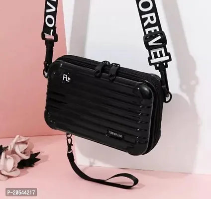 Box bag black color sling bag for women forever young side bag-thumb0