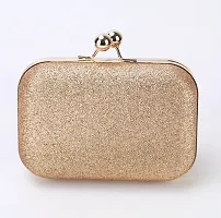 Party Clutch for Women Trendy Golden Color Clutch with Chain-thumb1