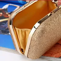 Party Clutch for Women Trendy Golden Color Clutch with Chain-thumb3