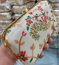 Classic Fabric Embroidered Clutch For Women-thumb1
