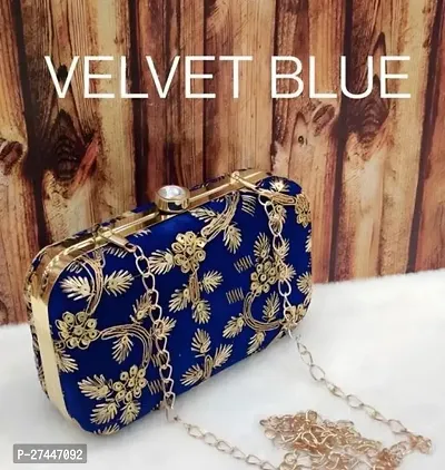 Stylist Velvet Clutches For Women-thumb0