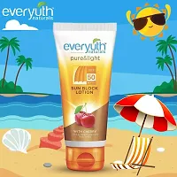 Everyuth Naturals Pure  Light SPF 50 Sun Block Lotion with De Tan Scrub 50g Free Combo-thumb2