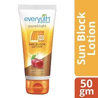 Everyuth Naturals Pure  Light SPF 50 Sun Block Lotion with De Tan Scrub 50g Free Combo-thumb4