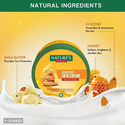 Nature's Essence Almond  Honey Nourishing Skin Cream, 400ml |Intense Moisturization  Radiance in just 5 seconds |Rejuvenates  Hydrates Dry Skin | For Dry  Dull Skin-thumb4