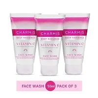 Charmis VITAMIN C Face Wash 50ml, Pack of 3 with Hyaluronic Acid and Salicylic Acid, Removes 99.9% Acne causing bacteria and gives Hydrated Skin-thumb1