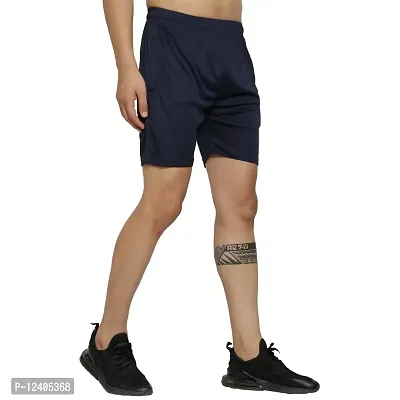 Maned Wolf Men's Regular Fit Shorts - Casual Wear, Gym & Sports Shorts for Men - Lightweight Above Knee Length Shorts for Boys [ Black - M ]-thumb3