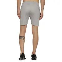 Maned Wolf Men's Regular Fit Shorts - Casual Wear, Gym & Sports Shorts for Men - Lightweight Above Knee Length Shorts for Boys [ Light Grey - M ]-thumb2