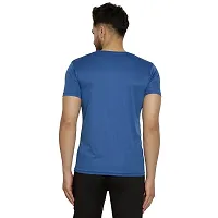 Maned Wolf Dry Fit Tshirts for Men - Drying & Breathable Fabric Gym Wear Tees & Workout Half Sleeve Tshirt [ Navy -Medium ]-thumb2