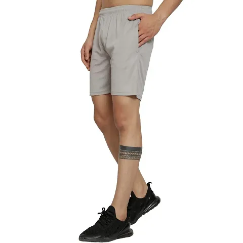 Maned Wolf Men's Regular Fit Shorts - Casual Wear, Gym & Sports Shorts for Men - Lightweight Above Knee Length Shorts for Boys [ Light - ]