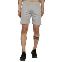 Maned Wolf Men's Regular Fit Shorts - Casual Wear, Gym & Sports Shorts for Men - Lightweight Above Knee Length Shorts for Boys [ Light Grey - M ]-thumb1