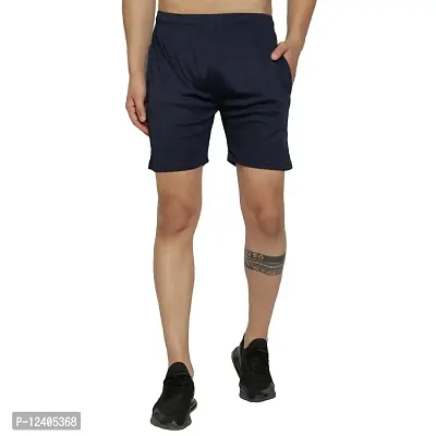 Maned Wolf Men's Regular Fit Shorts - Casual Wear, Gym & Sports Shorts for Men - Lightweight Above Knee Length Shorts for Boys [ Black - M ]-thumb4