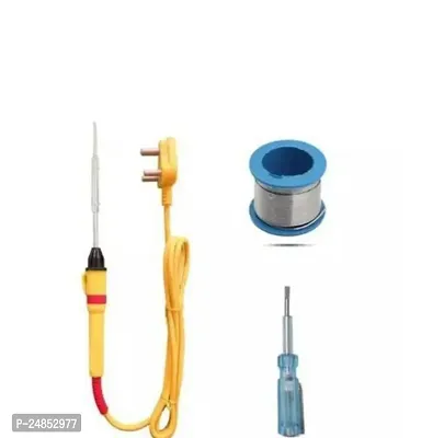 25 WATT SOLDERING IRON | TESTER | SOLDERING WIRE-thumb0