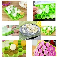 Honeycomb Silicone Ice Cube Tray/ Chocolate Mould With Lid (Random Color)-thumb1
