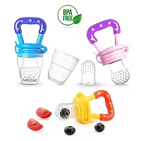 Baby Silicone Nibbler with Protective Cap-BPA Free (Color assorted)-Pack Of 2-thumb2