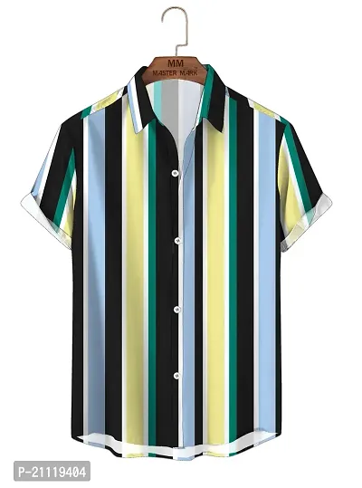 Stylish Fancy Rayon Slub Short Sleeves Casual Shirts For Men-thumb0
