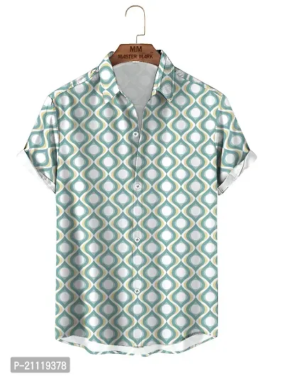 Stylish Fancy Rayon Slub Short Sleeves Casual Shirts For Men-thumb0