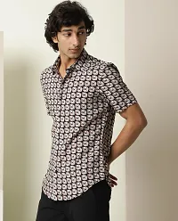 Stylish Fancy Rayon Slub Short Sleeves Casual Shirts For Men-thumb1