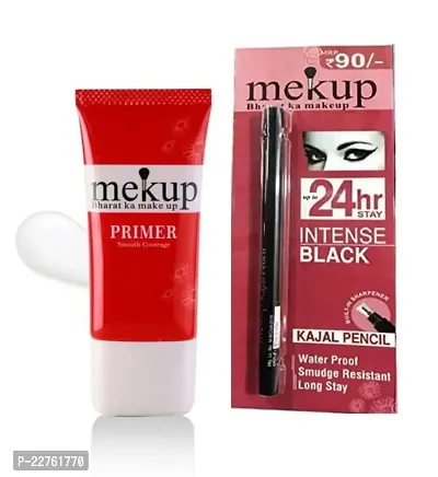 Smooth Coverage Makeup Primer  Waterproof And Smudge proof Eye Pencil kajal Combo, WE68-thumb0