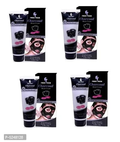 Charcoal mask cream (pack of 4)