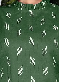 MK3A Green Cotton Blend Printed Top For Women-thumb3