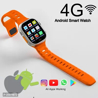 Smart Watch with Advanced Bluetooth Calling, Heart Rate Tracking Smartwatch (Orange Strap, Free)-thumb5