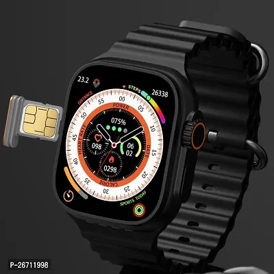 (ORIGNAL) Android smartwatch 4g sim card GPS Wifi Bt heart rate monitoring exercise records s8 ultra watch Android 10.0 mobile watch-thumb0
