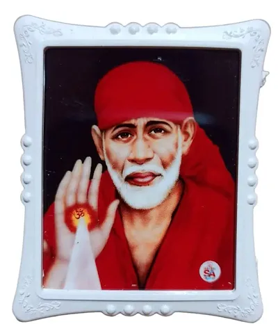 AK Ultimate Saibaba photo frame | Gifts Sai Baba LED Night Bed Lamp Beauty Tool for Wall | Ashirwad pose