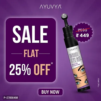 Ayuvya Ayurvedic Under Eye Gel with Roll On, Under Eye Cream, Dark Circle Cream, Dark Circle Reduce Cream, Dark Circle Gel Cream - 10g