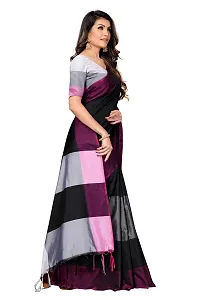 Silk ZoneWomen's Soft Silk Uppada Woven Pattu Black Saree(SZ-AURA-BL-435)-thumb2