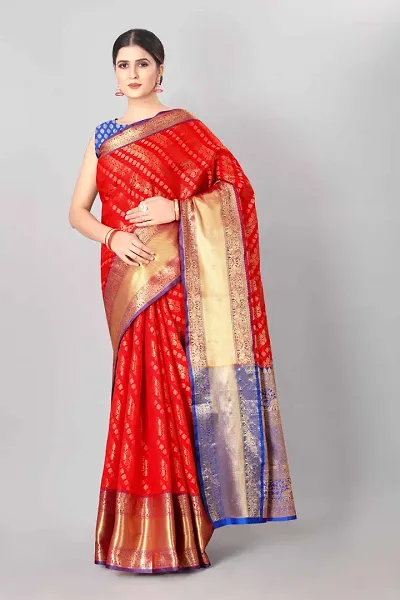 New Trendy Woven Design Banarasi Art Silk Sarees with Blouse Piece