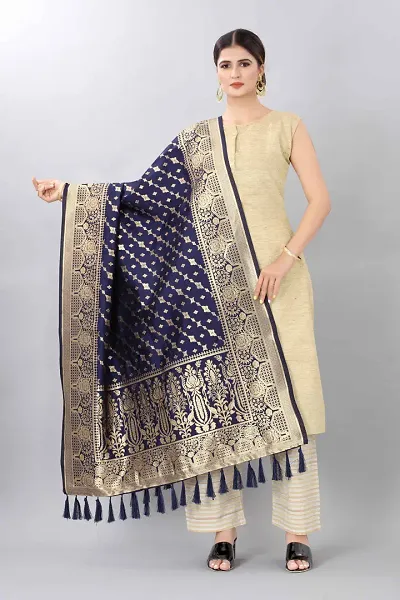 Elite Banarasi Silk Ethnic Motif Dupatta For Women