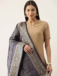 Women Fancy Woven Banarasi Silk Dupatta-thumb1
