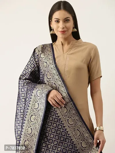 Women Fancy Woven Banarasi Silk Dupatta-thumb2