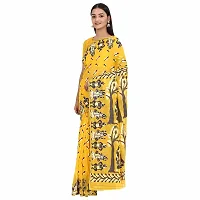 Silk Zone Women's Pure Cotton Woven Jamdani Yellow Saree (SZLEDY-YELW-343)-thumb2