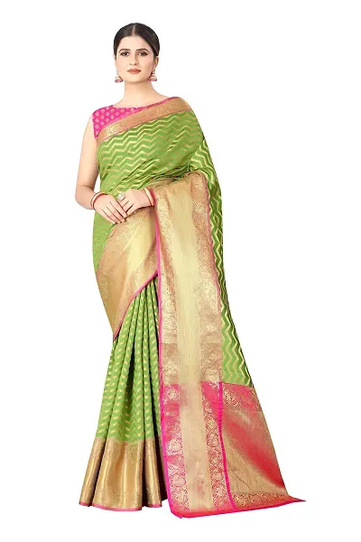 Attractive Art Silk Saree with Blouse piece 