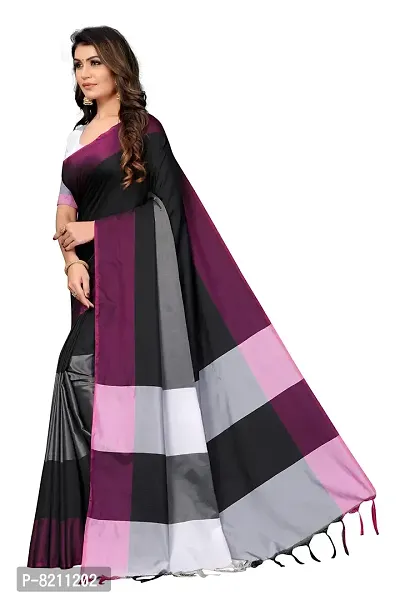 Silk ZoneWomen's Soft Silk Uppada Woven Pattu Black Saree(SZ-AURA-BL-435)-thumb2