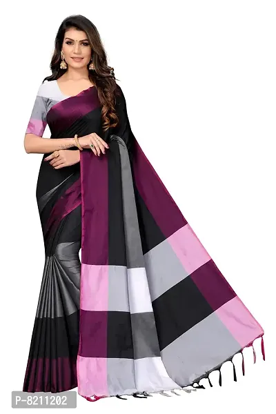 Silk ZoneWomen's Soft Silk Uppada Woven Pattu Black Saree(SZ-AURA-BL-435)-thumb0