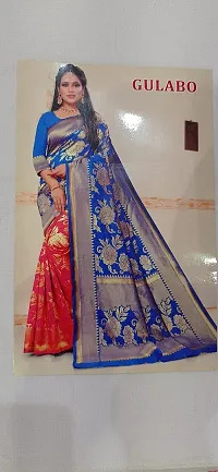 Silk Zone Women's Banarasi Art Silk Saree With Blouse Piece