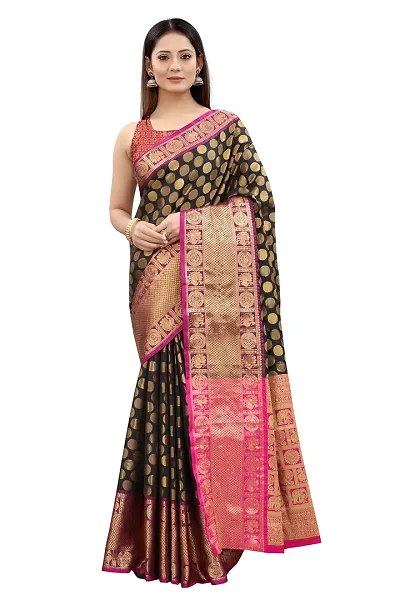 Silk Land Women's Banarasi Silk Woven Saree With Unstiched Blouse Piece(SZ-FP7)