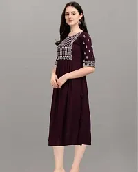 Purple Coloured Rayon Kurti-thumb2