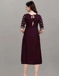 Purple Coloured Rayon Kurti-thumb1