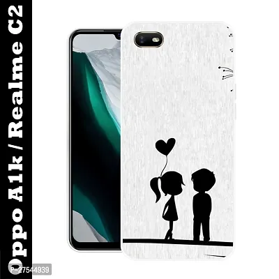 Satyman Designer Printed Back Case Cover for Oppo A1k / Realme C2 (Multicolor, Dual Protection, Silicon, Pack of: 1)-thumb0