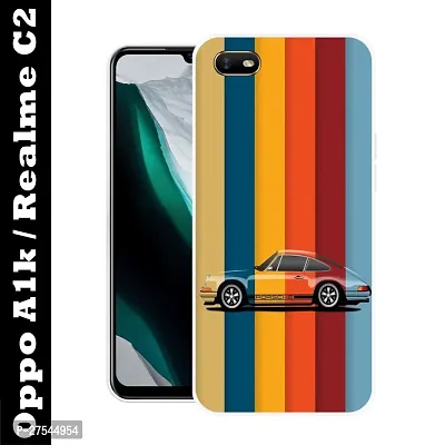 Satyman Designer Printed Back Case Cover for Oppo A1k / Realme C2 (Multicolor, Dual Protection, Silicon, Pack of: 1)